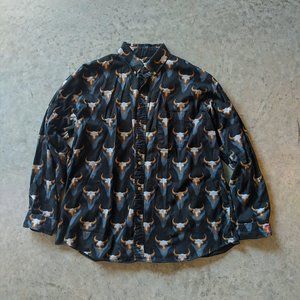 Ox Cowboy Print Black Shirt